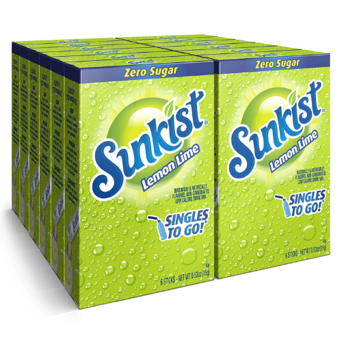 SUNKIST SODA STG  LEMON LIME 6 CT