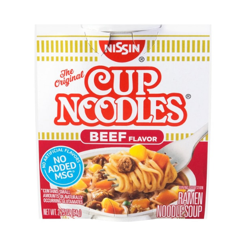 NISSIN CUP NOODLE BEEF 2.25OZ