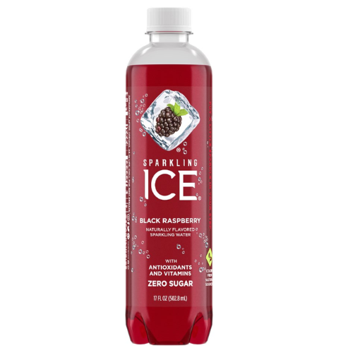 SPARKLING ICE SPARKLING WATER RASPBERRY FLAVORED WATER ZERO CALORIE, 17OZ