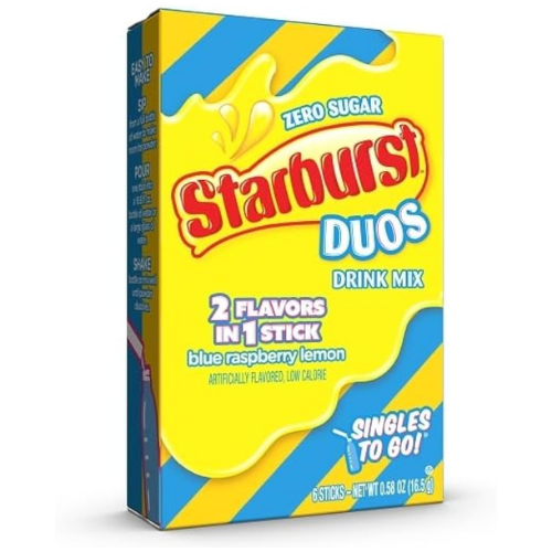 STARBURST DUOS STG BLUE RASPBERRY LEMON 6CT