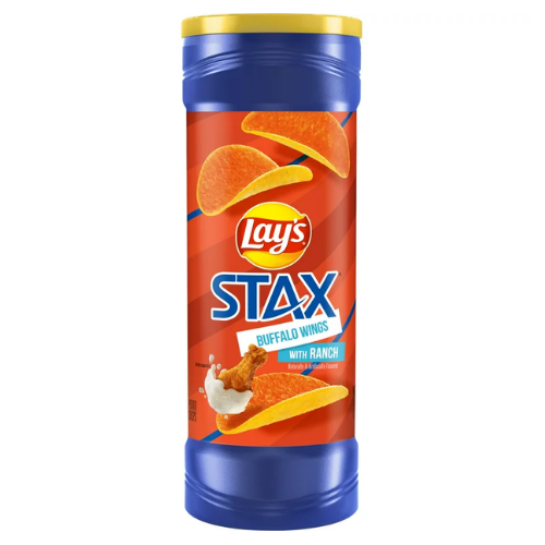 LAY'S STAX POTATO CHIPS BUFFALO WING RANCH 5.5OZ