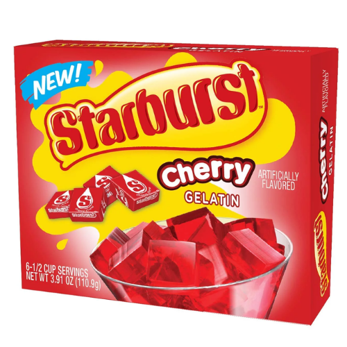 STARBURST GELATIN CHERRY 6 SERVE