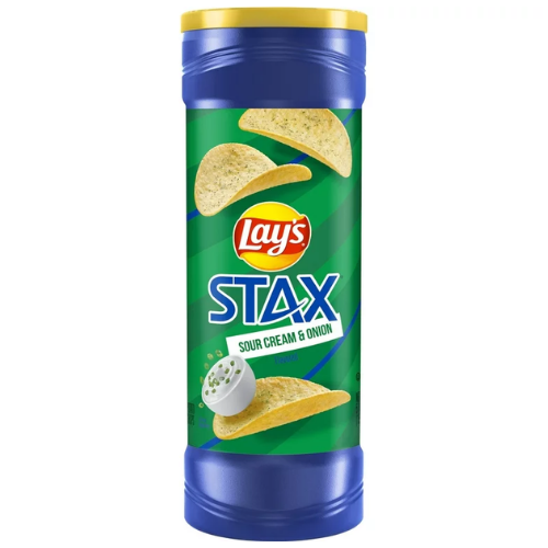 LAY'S STAX POTATO CHIPS SOUR CREAM & ONION 5.5OZ