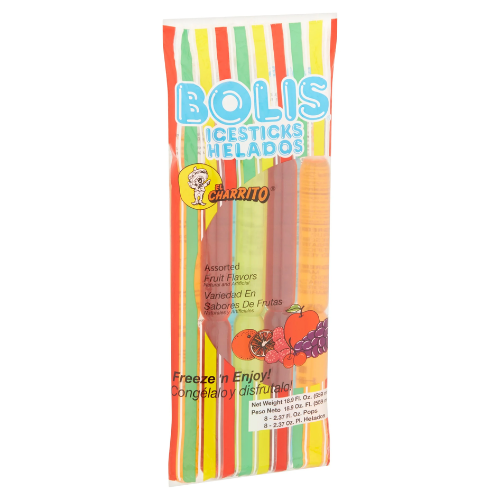 BOLIS ICE POPS  (CELLO BAGS) 2.4 OZ  8 CT