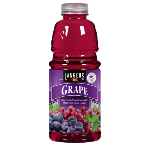 LANGERS FRUIT JUICE GRAPE, 32OZ