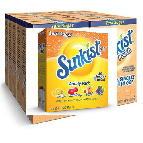 SUNKIST SODA STG  PEACH 6 CT