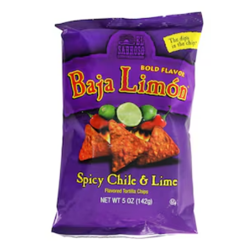 EL SABROSO CHIPS BAJA LIMON 5OZ