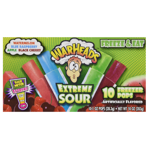 WARHEADS POPS 10 CT 1.5 OZ