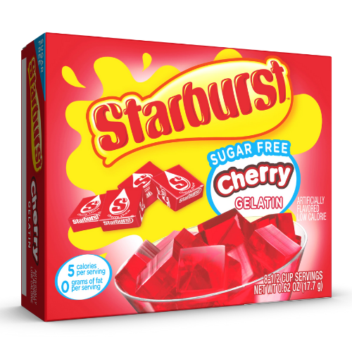 STARBURST SF GELATIN CHERRY 8 SERVE