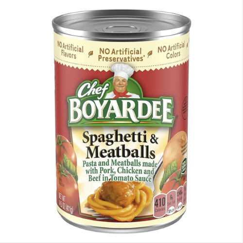 CHEF BOYARDEE SPAGHETTI WITH MEATBALLS 14.5OZ