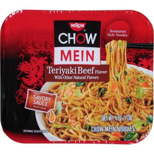 NISSIN CHOW MEIN NOODLE TERIYAKI 4OZ