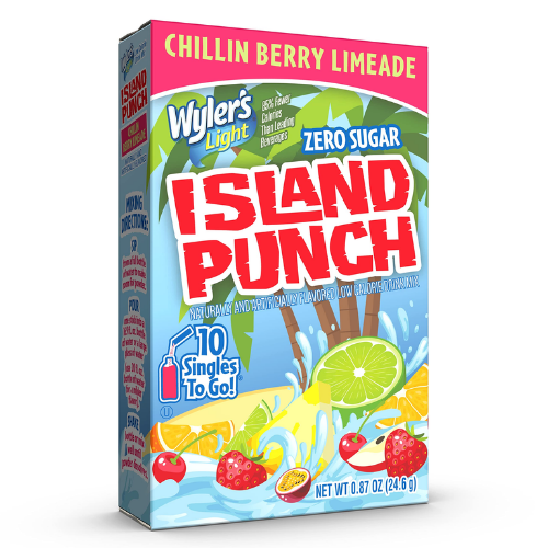WYLER'S LIGHT ISLAND PUNCH STG CHILLIN BERRY LIMEADE 10 CT