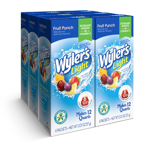 WYLER'S LIGHT (12QT) PITCHER PACK  FRUIT PUNCH 6 CT