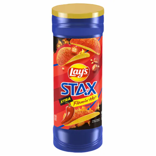 LAY'S STAX POTATO CHIPS FLAMIN HOT 5.5OZ