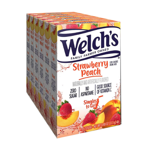 WELCH'S STG STRAWBERRY PEACH 6CT