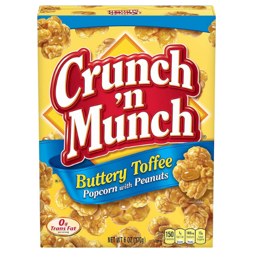 CRUNCH N MUNCH BUTTER TOFFEE POPCORN 6OZ