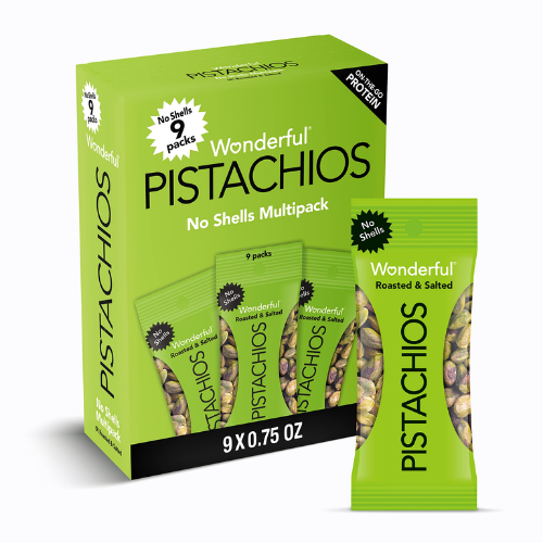 WONDERFUL PISTACHIOS NO SHELL, 0.75OZ