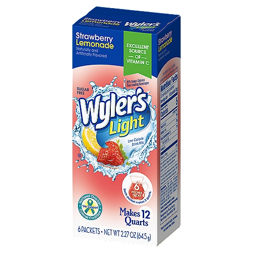 WYLER'S LIGHT (12QT) PITCHER PACK STRAWBERRY LEMONADE 6 CT