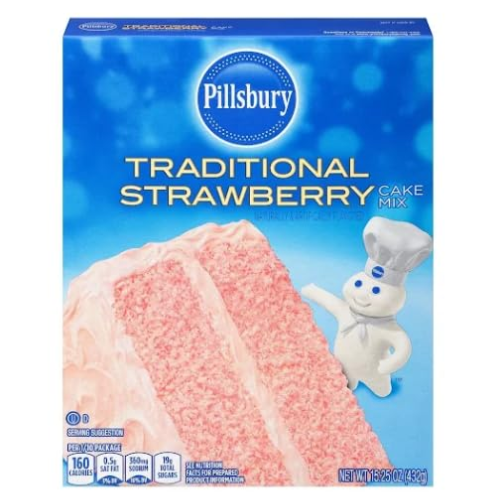 PILLSBURY TRADITIONAL CAKE MIX STRAWNERRY 15.25 OZ