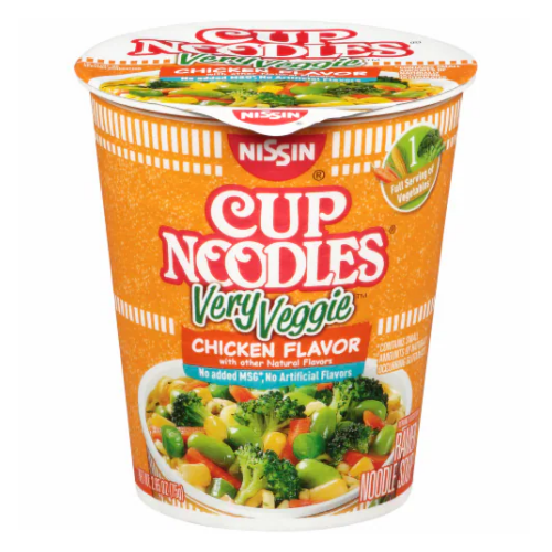 NISSIN CUP NOODLES VERY VEGGIE CHICKEN FLAVOR 2.65OZ