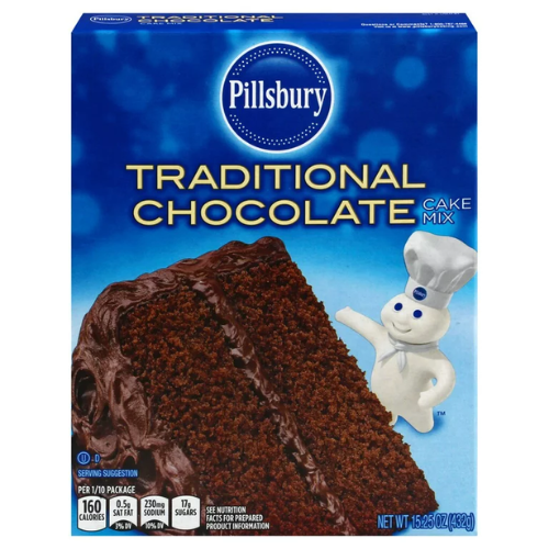 PILLSBURY TRADITIONAL CAKE MIX CHOCOLATE 15.25 OZ