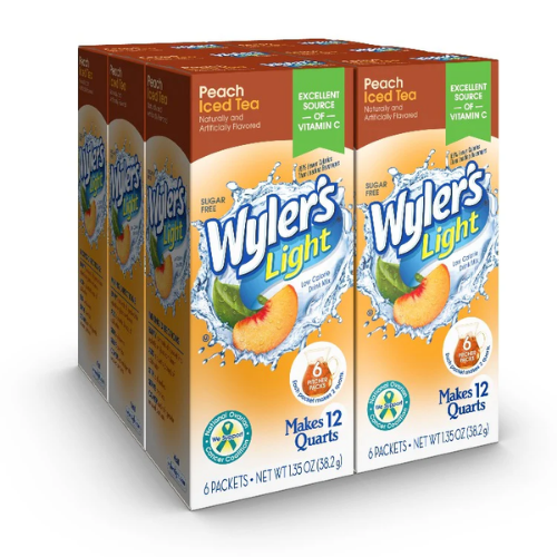 WYLER'S LIGHT (12QT) PITCHER PACK  PEACH ICED TEA 6 CT