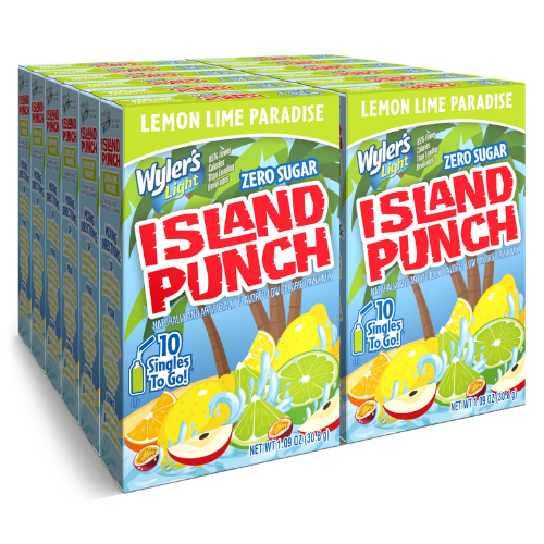 WYLER'S LIGHT ISLAND PUNCH STG LEMON LIME PARADISE 10 CT