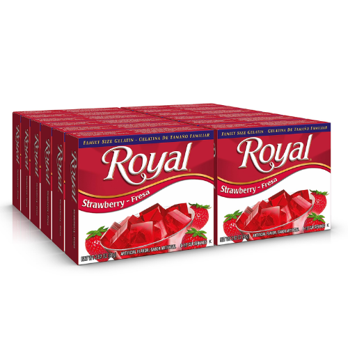 ROYAL BILINGUAL GELATIN STRAWBERRY 8 SERVE 2.82 OZ