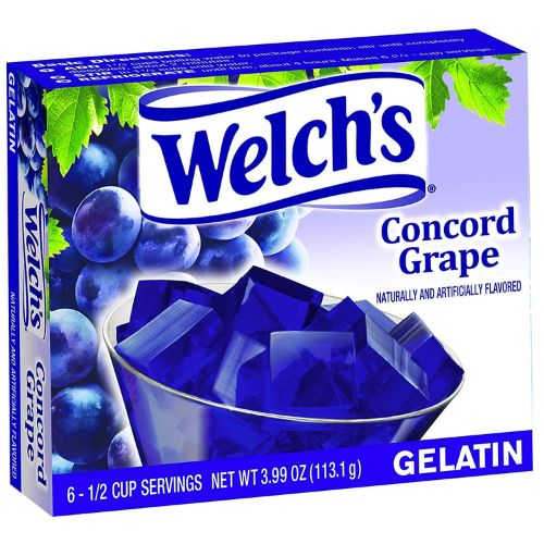 WELCH'S GELATIN CONCORD GRAPE 6 SERVE (CLEAN LABEL)