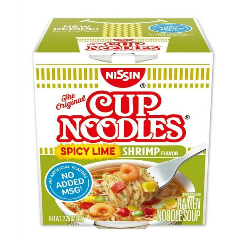 NISSIN CUP NOODLE SALSA PICANTE SHRIMP 2.25OZ