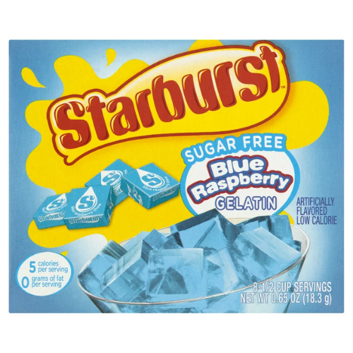 STARBURST SF GELATIN BLUE RASPBERRY 8 SERVE