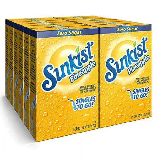 SUNKIST SODA STG  PINEAPPLE 6 CT