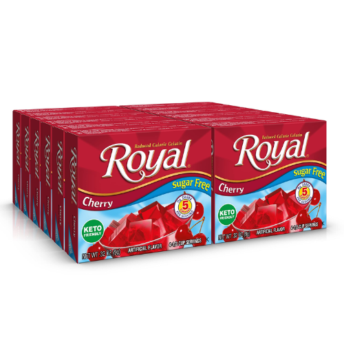 ROYAL SUGARFREE GELATIN CHERRY 4 SERVE .32 OZ