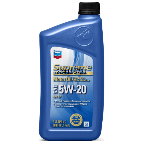 CHEVRON SUPREME 5W20 MOTOR OIL  1 QT