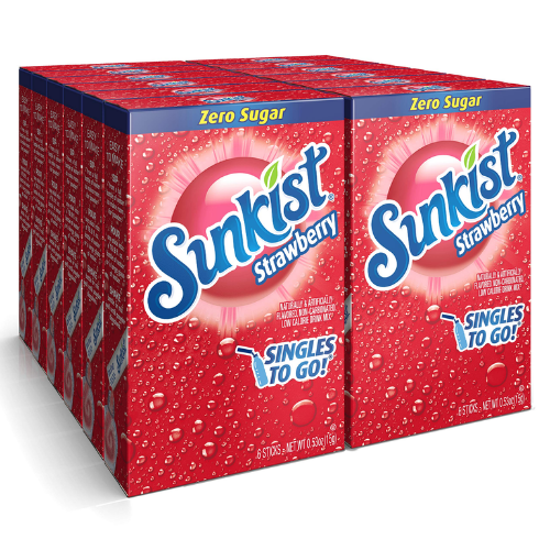 SUNKIST SODA STG  STRAWBERRY 6 CT