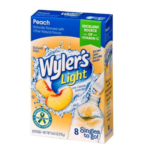 WYLER'S LIGHT STG PEACH 8 CT