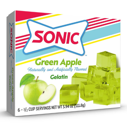 SONIC GELATIN GREEN APPLE 6 SERVE 3.94 OZ