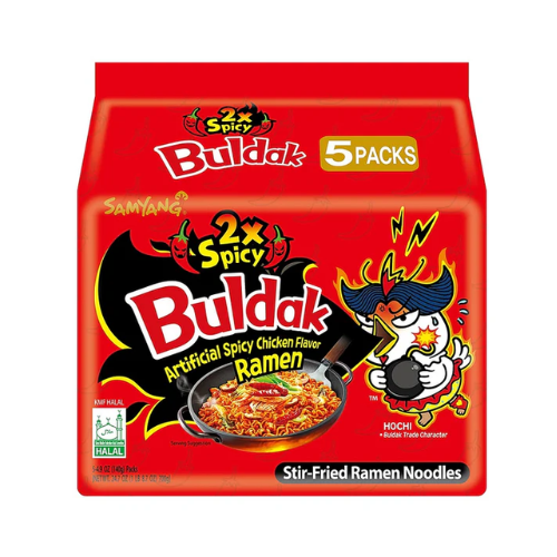 SAMYANG BULDAK RAMEN 2X SPICY 5PK 4.9 4OZ