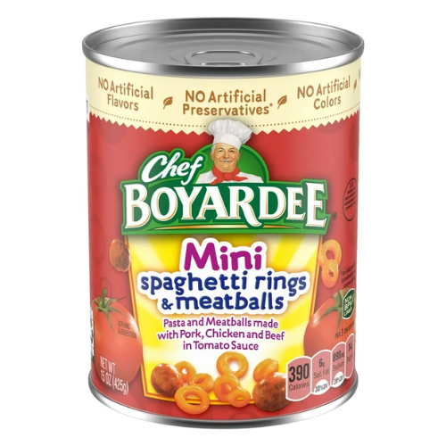 CHEF BOYARDEE PASTA SPAGHETTI RINGS & MEATBALLS 15OZ