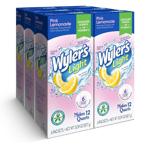 WYLER'S LIGHT (12QT) PITCHER PACK PINK LEMONADE 6 CT